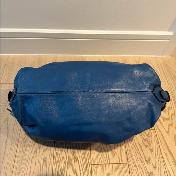 💗FENDI Blue Borse Leather Doctor Hobo Bag Authentic - Picture 6 of 16